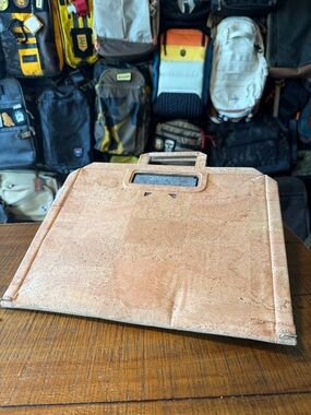 Ujual Cork Briefcase-Style Laptop Sleeve in Natural Tan